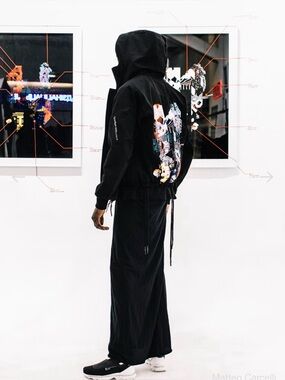 Boris Bidjan Black Hooded sweatshirt